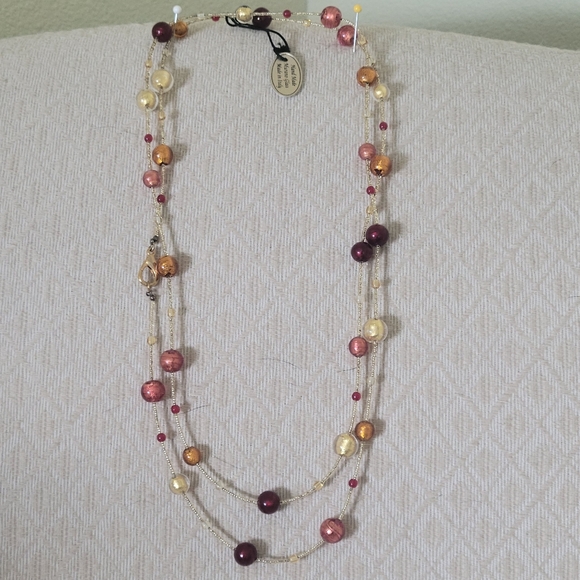 MADE IN ITALY MURANO GLASS BEADS LONG NECKLACE  BRAND NEW, NEVER BEN USED . - Picture 4 of 9